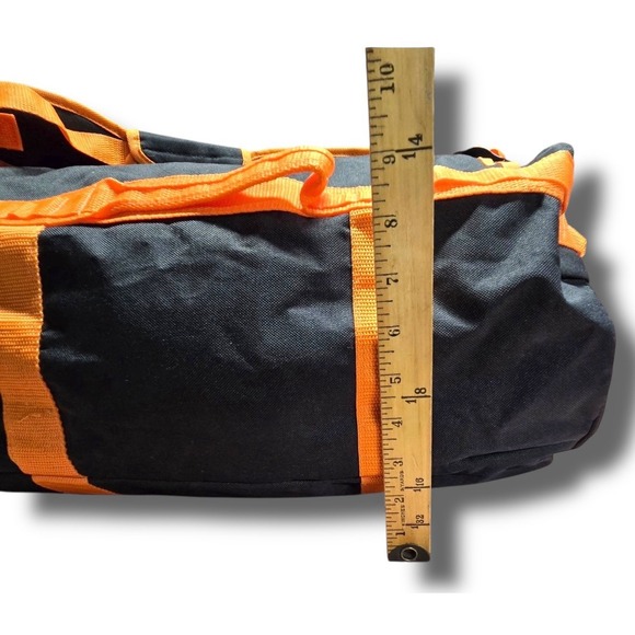 Harley Davidson 2-in-1 Travel Biker Duffel Back Pack Bag Black Orange No Charm - Picture 5 of 6